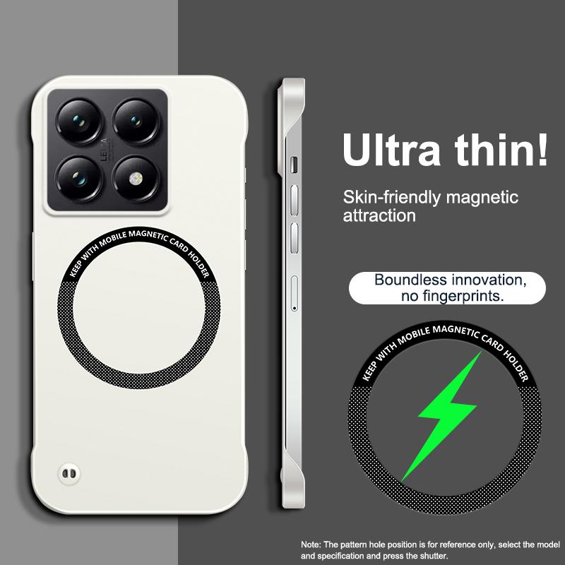 Ultra-thin Anti-fingerprint Borderiess For MagSafe Charge Case For Xiaomi 17 Ultra 15 14 13 12 T/Pro 5G PC Shockproof Hard Cover