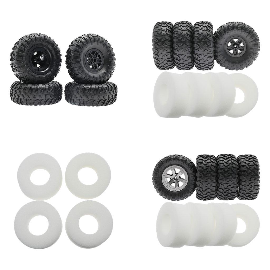 4Pcs RC Car Wheel Tires Set Replacements for MN90 MN91 MN99 MN99S Model Buggy Parts DIY Modified
