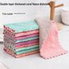 Water-Absorbent, Oil-Repellent Coral Fleece Dish Cloth: Thick, Lint-Free Kitchen Cleaning Tool