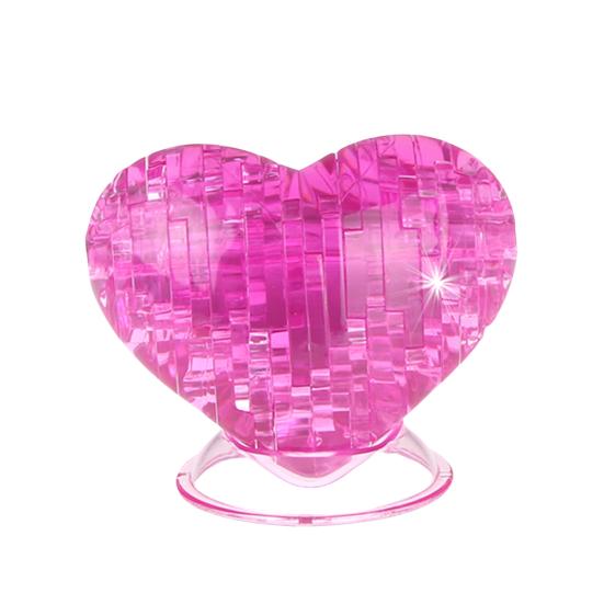 3D Crystal Love Heart Puzzle Jigsaw Model Blocks Gadget Children DIY IQ Toy