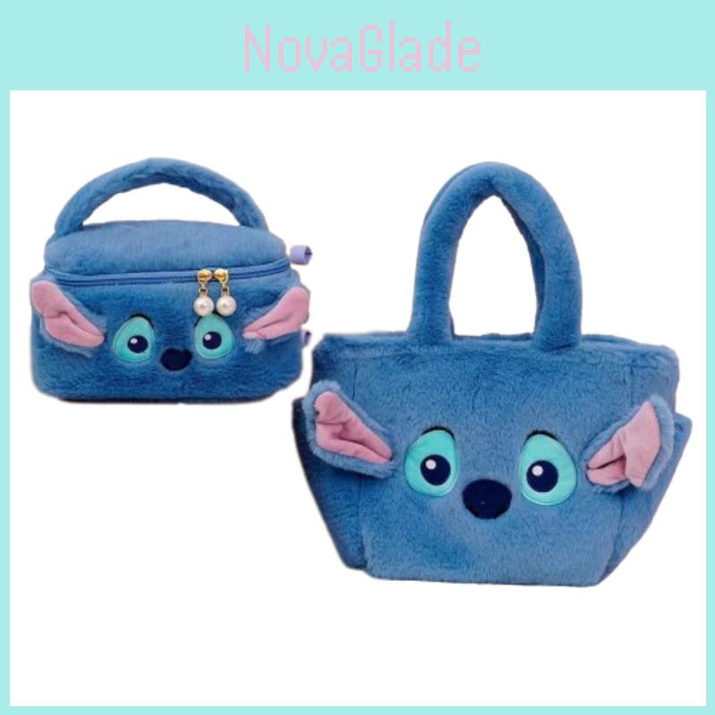 Stitch Make-up Tasche Box Kapazität Kosmetik Aufbewahrungstasche Reise Tragbar Reißverschluss