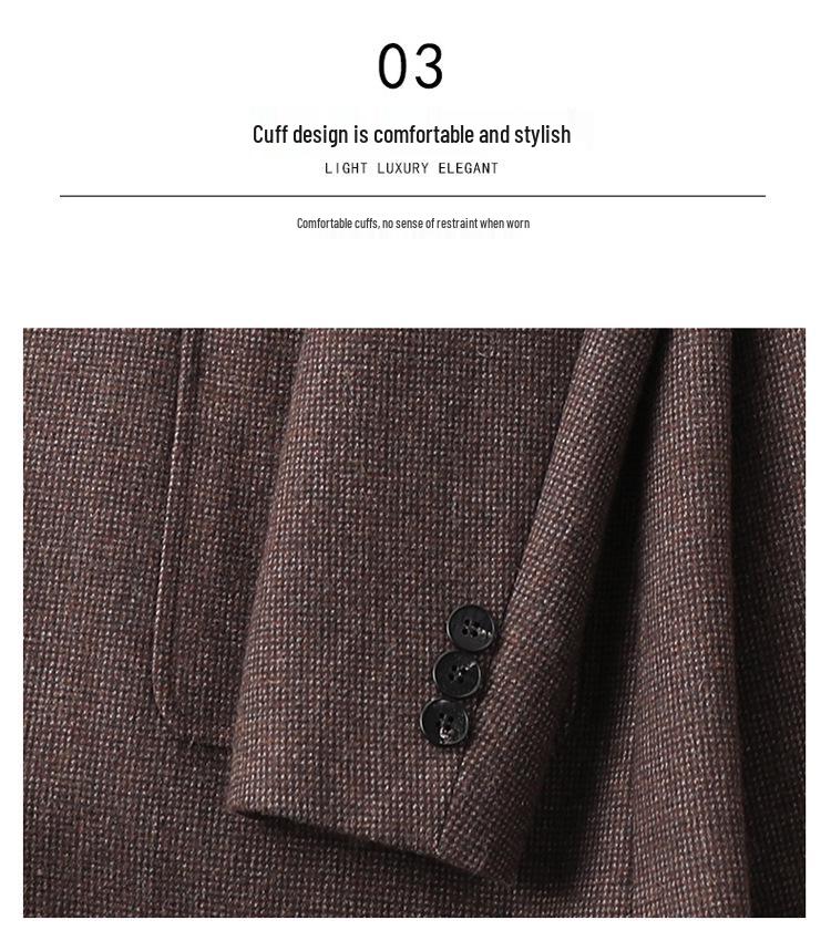 Women's High-End Wool Blend Suit Jacket - Autumn/Winter 2025 Slimming Professional Style