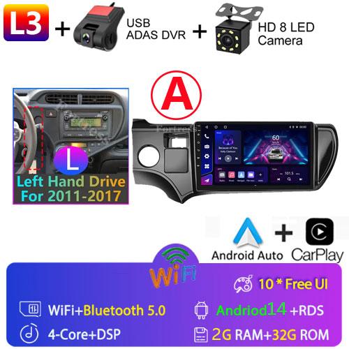 Car Radio For Toyota Aqua Prius C 2011-2017 Multimedia Automotive Autoradio Carplay Android Auto Wireless Video Car GPS WIFI