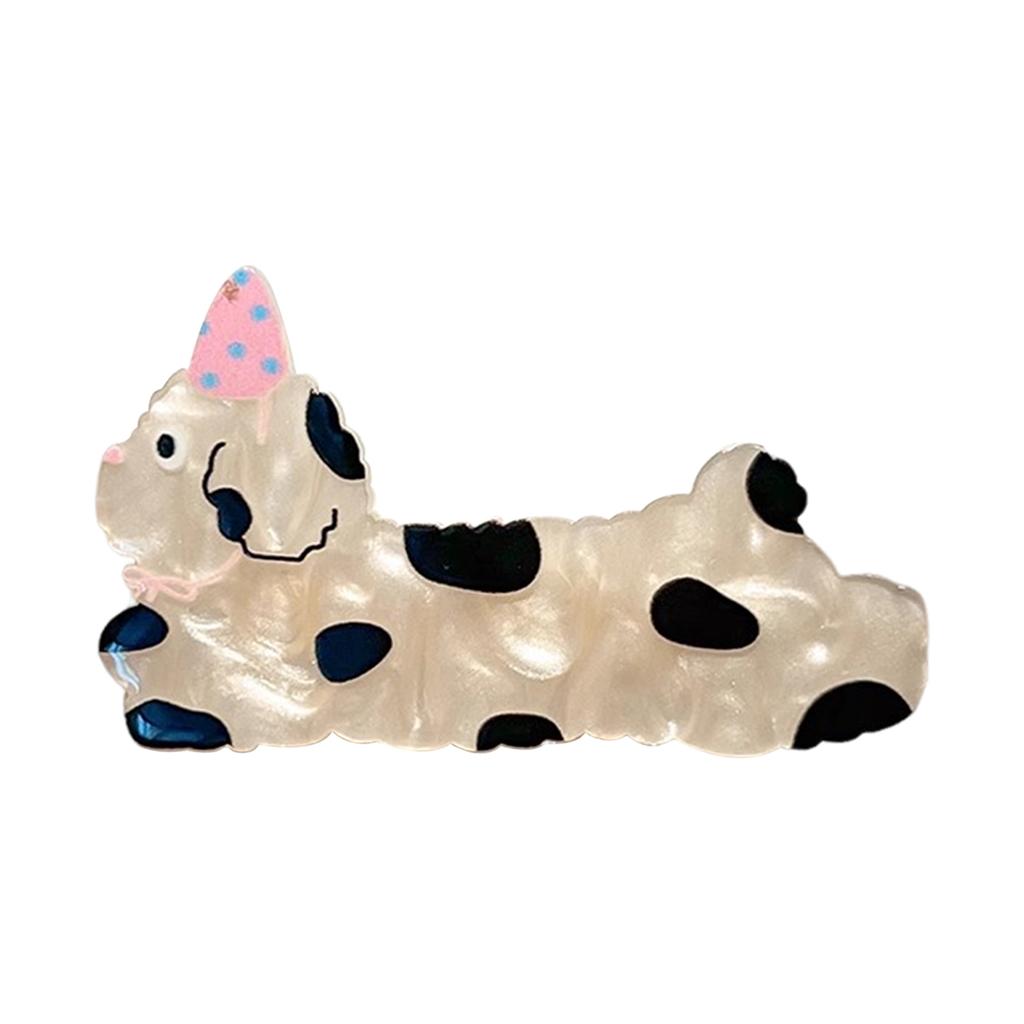 Acrylic Puppy Shape Hair Clips Cartoon Non-Slip Fringe Clips for Daily Home Office Outdoor
