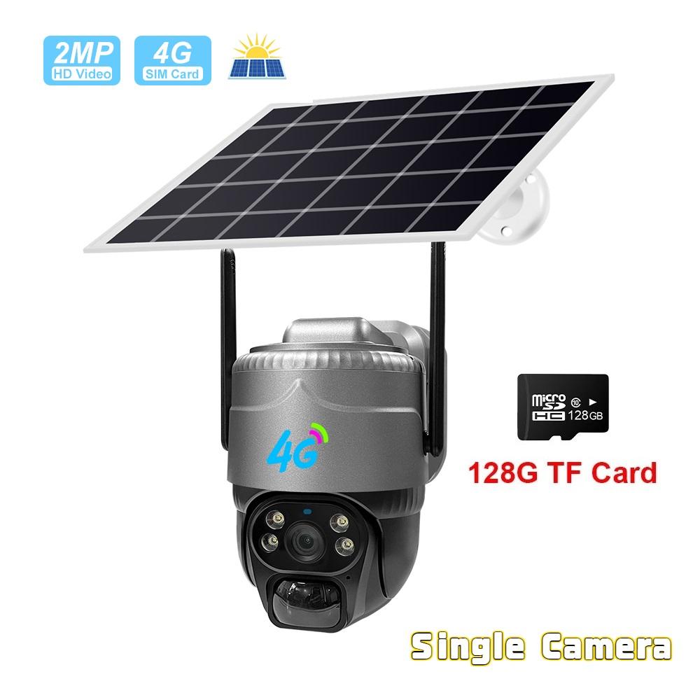 Single/Binocular Solar Surveillance Camera WiFi/4g Wireless Connection Waterproof Night Vision High-definition Security Monitoring