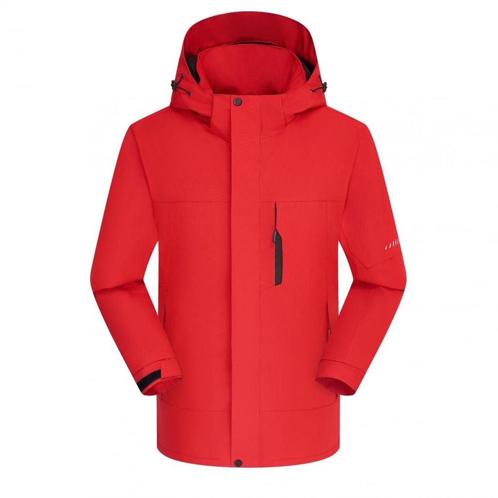 Thickened Fleece-Lined Storm Jacket: Windproof, Warm, Couple Style, Customizable Logo for Outdoor Workwear.