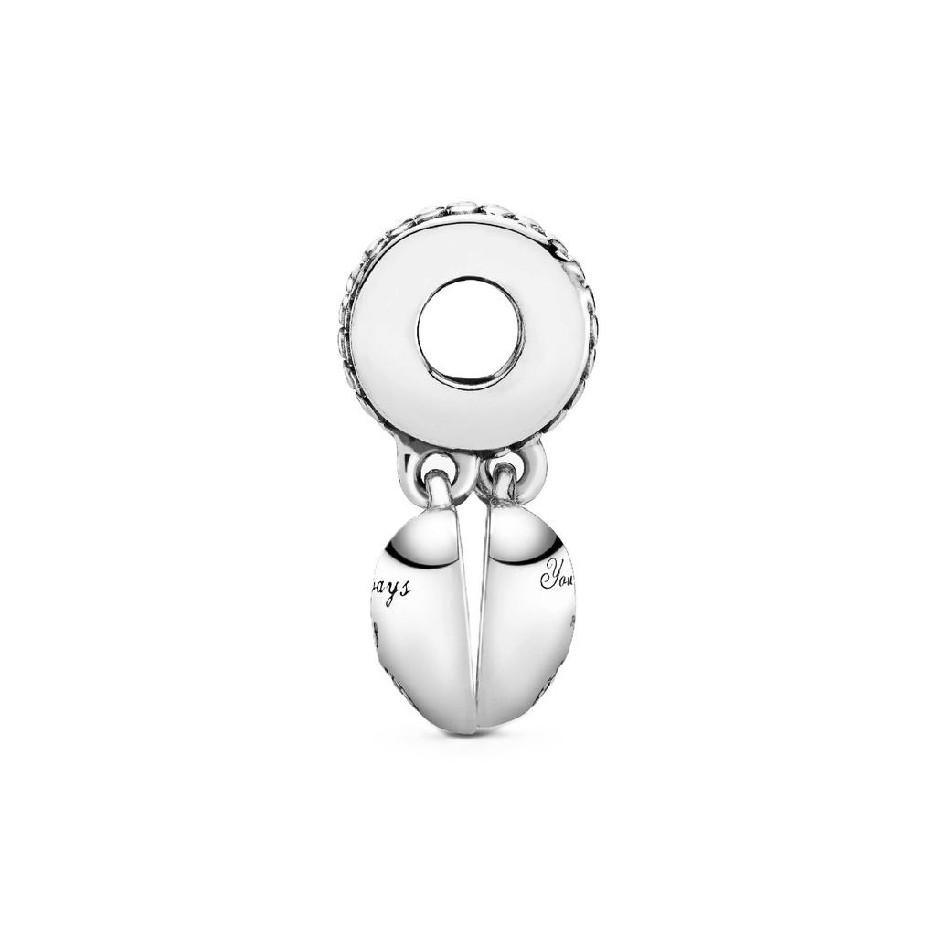 Pandora Mother And Daughter Hearts With Pink Enamel And Clear Cubic Zirconia P-792072EN40 For Women