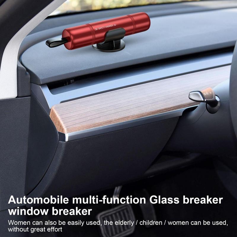 2 in 1 Car Safety Hammer Emergency Glass Breaker Seat Belt Cutter High Hardness Tungsten Steel Rescue Tool Auto Accessories