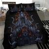 Skull Skeleton Satanic Goat Skull Duvet Cover Set Trophy Demon Breed Bedding Sets Night Blue Pink Satanic Baphomet Quilt Cover
