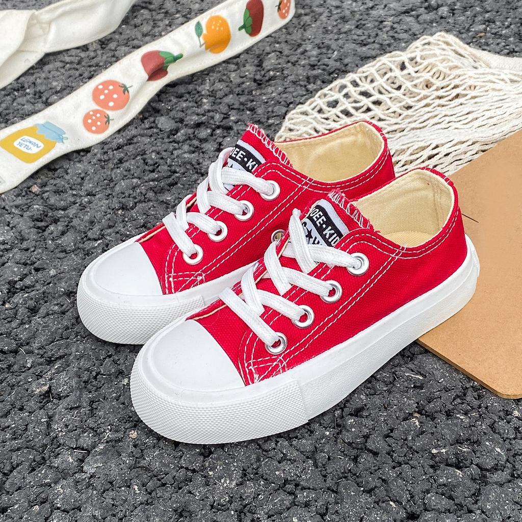 5058Fashionable Spring and Autumn Breathable Children's Canvas Shoes Soft Sole Boys and Girls' Shoes Versatile Children's Cloth