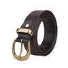 Copper Buckle Belt Women'S Style Retro Pure First Layer Cowhide Simple Korean Jeans Belt Genuine Leather Black