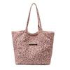 Autumn New Retro Leopard Print Double-sided Niche High-value Tote Bag Large-capacity Commuter Shoulder Bag