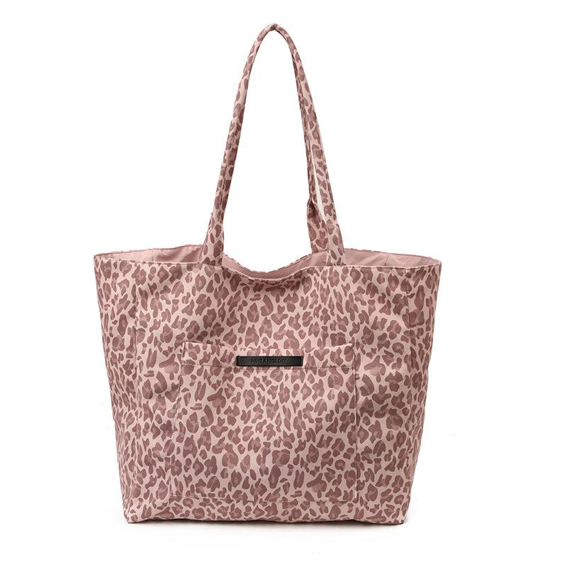 Autumn New Retro Leopard Print Double-sided Niche High-value Tote Bag Large-capacity Commuter Shoulder Bag