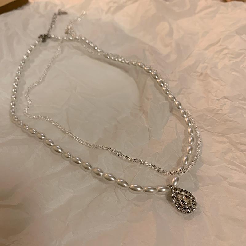 Sense shell love necklace female niche design light luxury versatile girlfriend bow collarbone chain niche neck chain exquisite