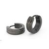 1 Pair Punk Titanium Steel Ear Clip/Ear Stud Earrings For Men Women Black Pierced/No Pierced Fake Ear Circle Pop Jewelry