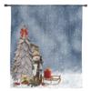 Winter Themed Snowman Christmas Tree Tulle Curtains Living Room Bedroom Kitchen Decoration Chiffon Sheer Voile Window Curtains