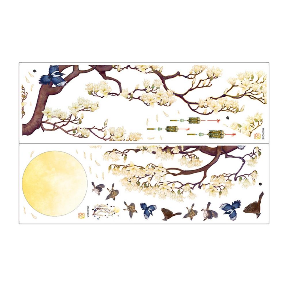 Background DIY Removable Self Adhesive Brown Tree Chinese Style Mural Wall Sticker Decals Wall Art