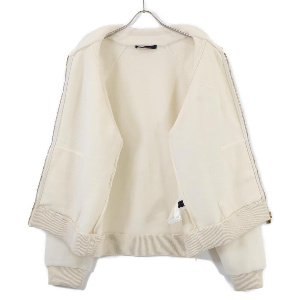 LOUIS VUITTON Domestic regular 1AGJXH quilted texture wool blouson Jacket XL Milky whiteUsed