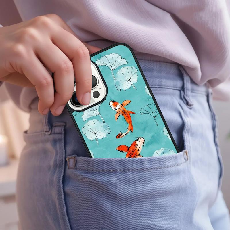 

Японская рыба Кои Чехол для телефона Для iPhone 17 Air 15 16e 14 13 Pro Max Coque 12 11 Pro Max PLUS чехол iPhone 11pro