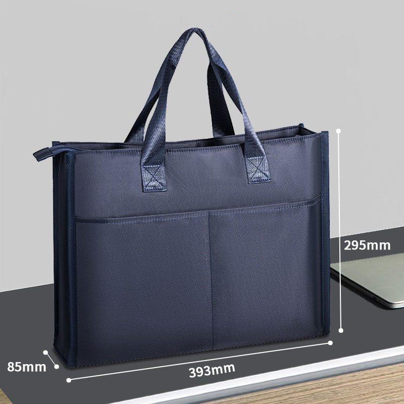 

1pcs Briefcase canvas tote bag file bag handle chain bag file bag waterproof handbag Oxford cloth document bag