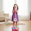 Toddler Microphone Stand with Adjustable Stand Singing Karaoke Machine with Music&Light Gift for Age 3+ Years Old Children