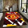 "Manchester United Logo Printed Carpet, Red Abstract Geometric Design" Suitable for use as an anti-slip for living room bedroom sofas