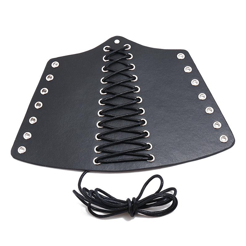 European & American Punk Rock Leather Bracelet - Braided Cord Wristband for Motorcycle Riding