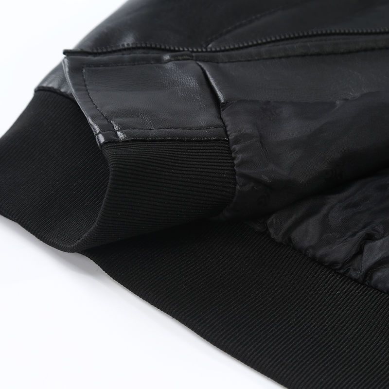 Podzim Zima Korejský Silný Pevný Kabát Muž Kapsa na zip Pro volný čas Plus Sametové topy Volná kožená bunda Móda Y2K Pánské oblečení