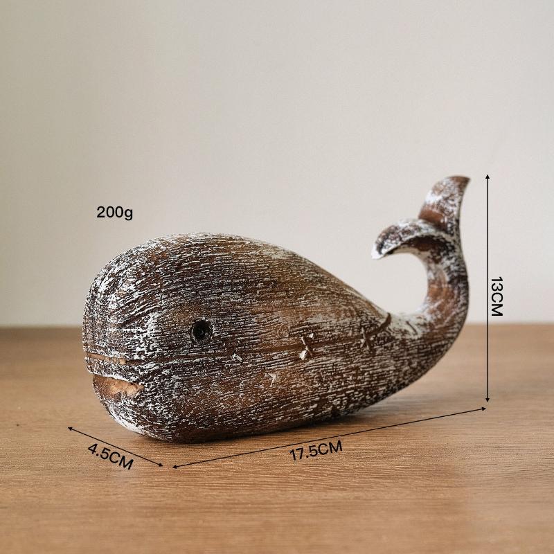 Resin Vintage Whale Ornaments, Home Decorations, Living Room, Study, Desktop Handicrafts, Creative Displays