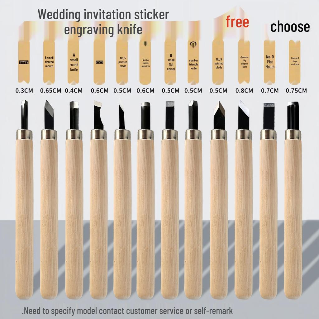 Wood Carving & Stamp Making Knife Set for Weddings