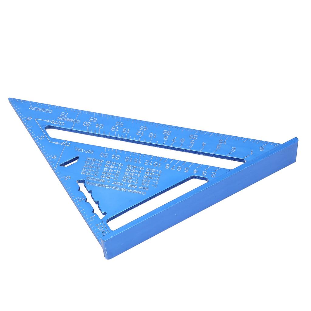 Carpentry Triangle Ruler Aluminum Alloy with Imperial and Metric Scales Triangle Ruler Protractor
