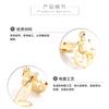 Electroplated Gold Ship Anchor Copper Metal Cufflinks Men's French Shirt