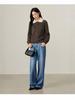 Women's Cashmere-Feel Lapel Cardigan: Autumn/Winter Loose Knit Brushed Top