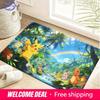 Pokemon Tropical Rainbow Print Doormat Anti-slip Absorbent Floor Mat for Home Entrance Bedroom Living Room Decor