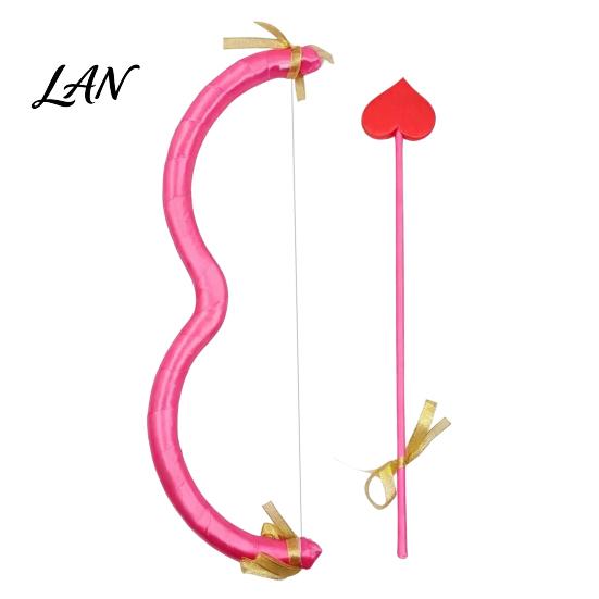 Lightweight Foam Archery Toy Cupid Bow And Arrow Costume Accessory, Valentine's Day Mini Couple Gift for Valentine Set with Heart Halloween