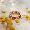 Accessories Personality Advanced Sense Index Finger Ring Color Ring Women'S Fashion Color Zircon Ring