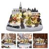 Handcrafted Resin Holiday House Ornament With Builts In Lights For Christmas Decorations And DIY Centerpieces