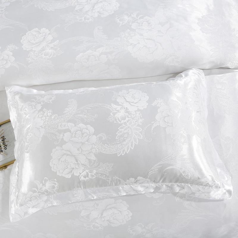 2PCS Europejski styl luksusowe żakardowe koperty poszewki na poduszki 48x74cm Poszewka na poduszkę dla dorosłych Poszewka na poduszkę dekoracyjna satynowa poszewka na poduszkę