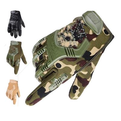 Guanti tattici mezze dita Paintball Airsoft Tiro Combattimento Antiscivolo Uomo Bicicletta Guanti interi Equipaggiamento protettivo