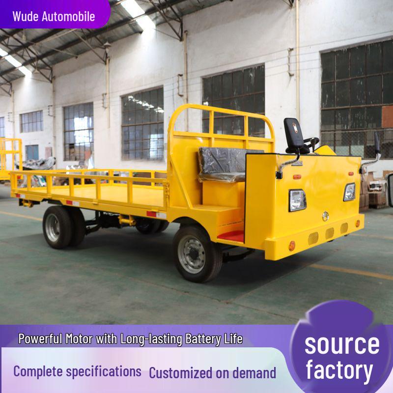 Heavy-Duty Electric Flatbed Truck for Warehouse and Transport