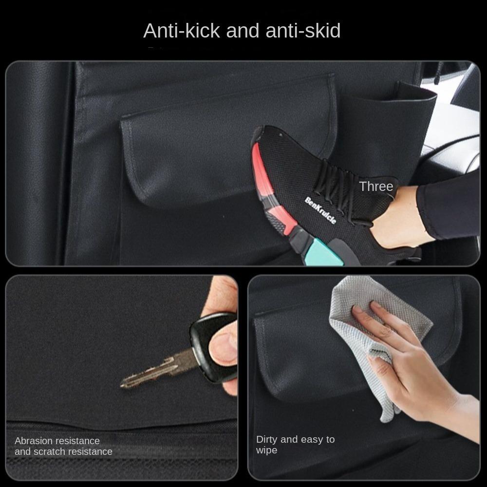 Multi-Pockets with Foldable Table Tray Kick Mats Car Backseat Storage Bag  Automobiles