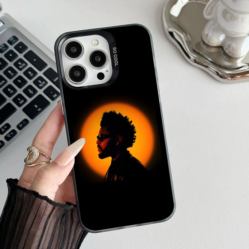 The Weeknd Phone Case Matte Colored Silver For Iphone 17 16 15 14 Pro 13 12 Air Plus 11 7 8 Max Luxury Cover