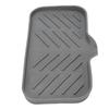Silicone Bathroom Soap Dish with Drain Spout Raised Lines Soap Sponge Holder Tray Black