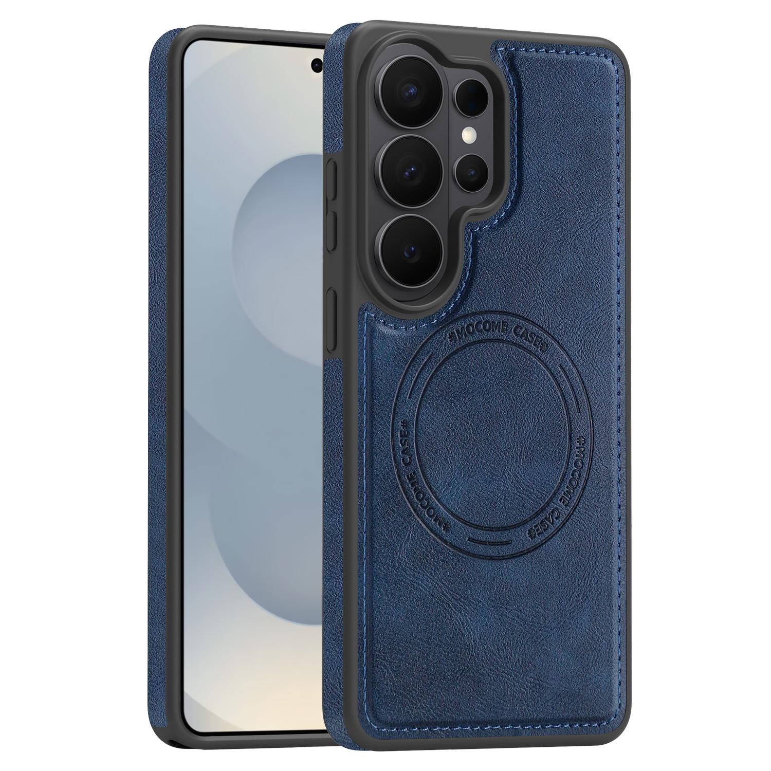 Магнитный чехол-книжка из кожи для Samsung Galaxy S26 Ultra