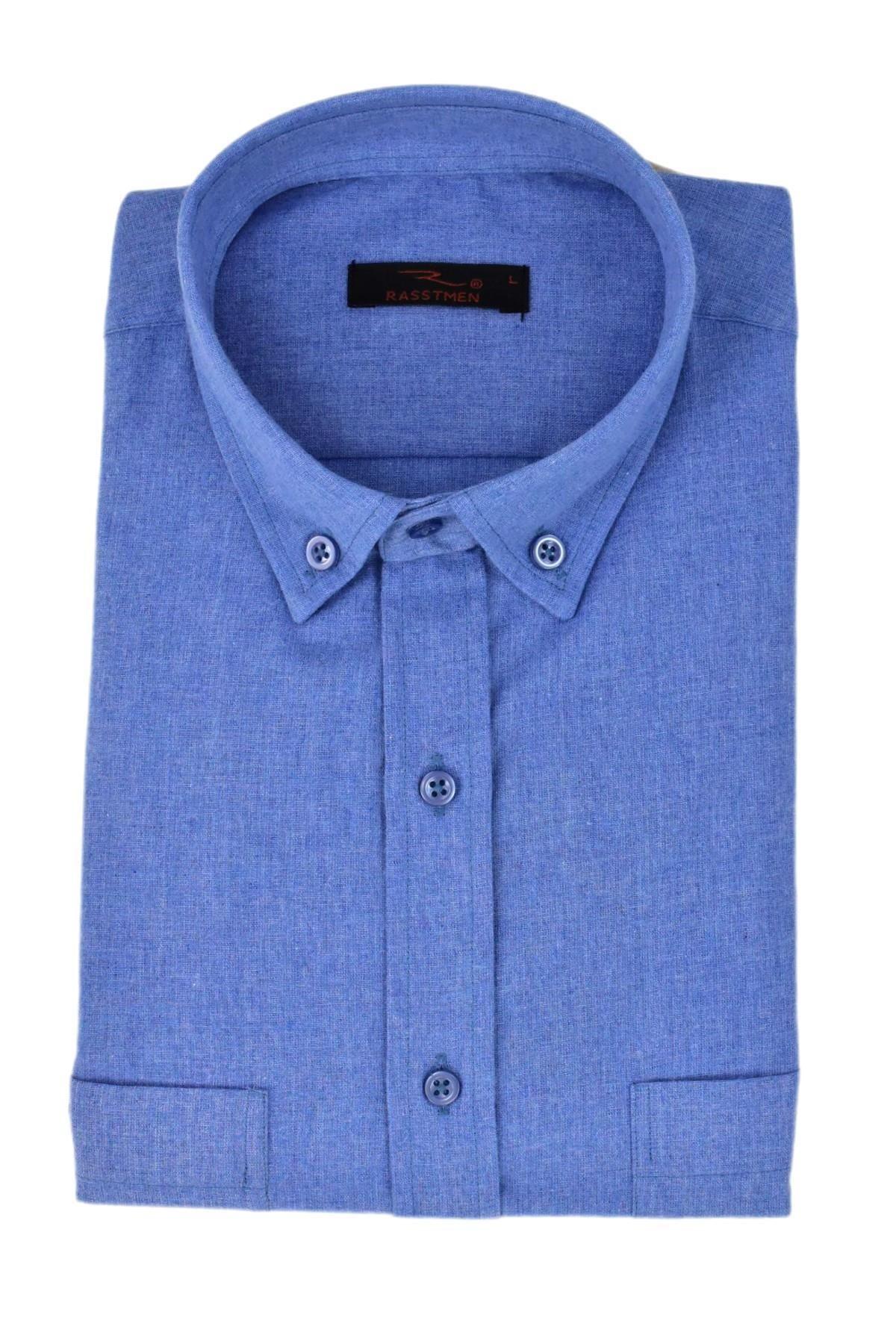 

Мужская рубашка больших размеров, мужская хлопковая зимняя однотонная рубашка с двойным карманом S