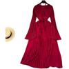 Retro Chic Fancy Chiffon Pleated Dress