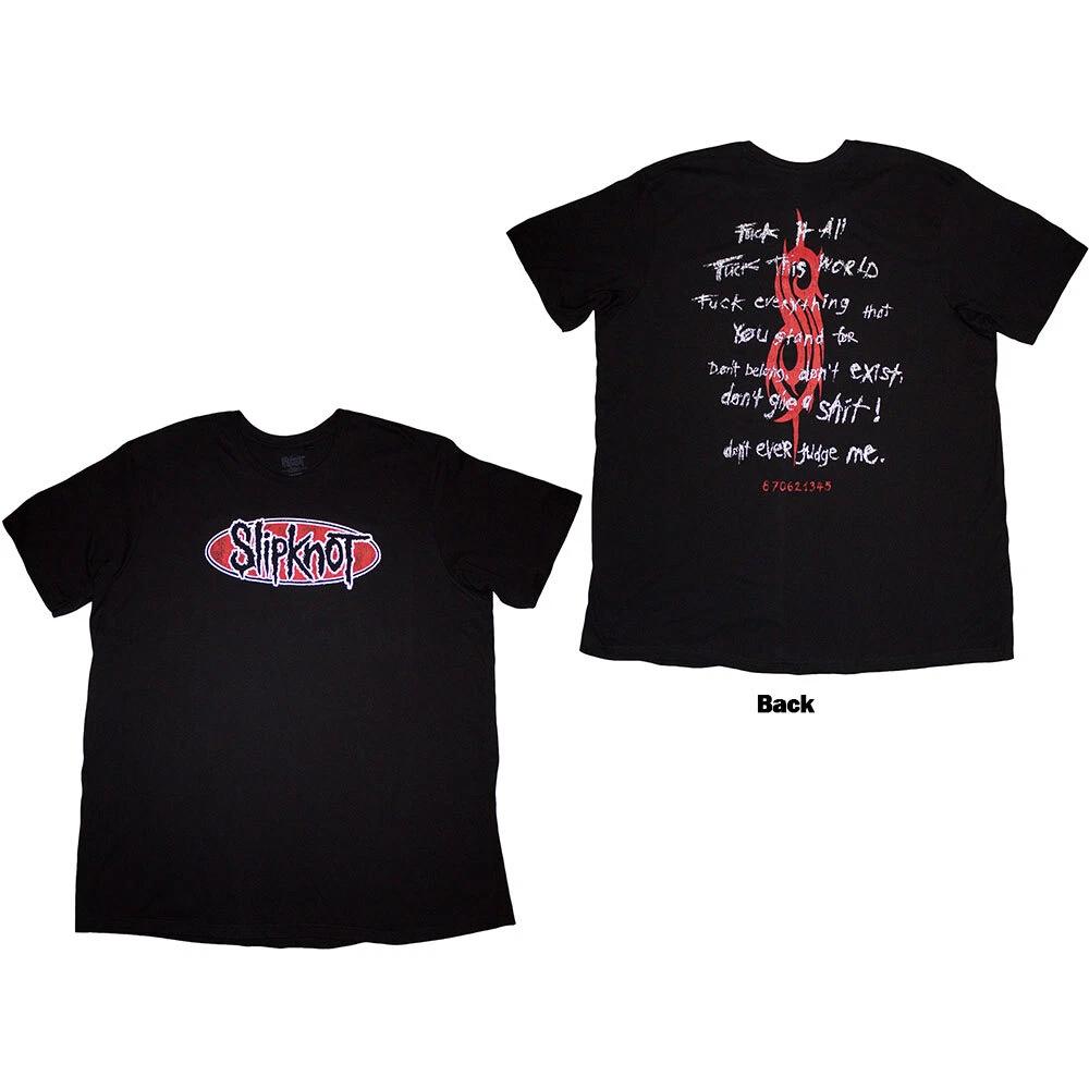 Slipknot Unisex T-Shirt: F It All (Back Print) (Large) 4XL