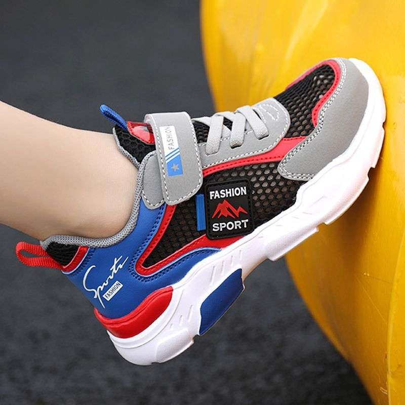 Boys' Shoes 2025 Summer New Middle and Older Children's Breathable Mesh Children's Single Mesh Students Lightweight Soft-soled Sports Shoes