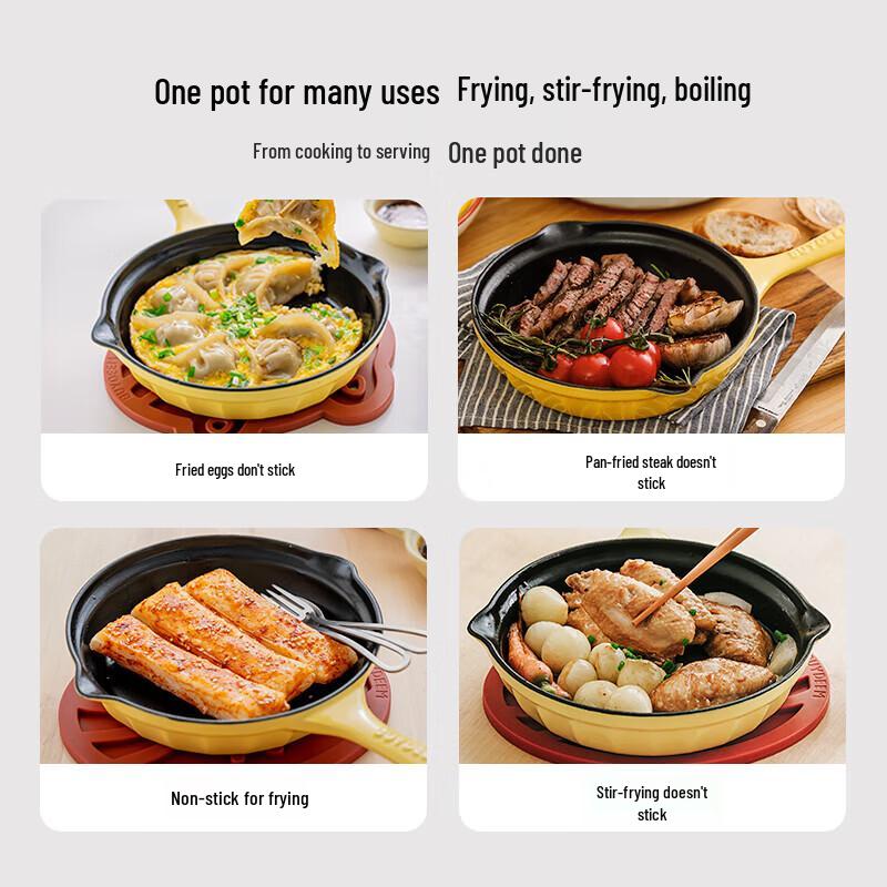 Beiding Mini Cast Iron Enamel Frying Pan