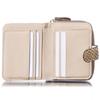 HENLY COAT Women's Anaconda Diamantina Zip-Around Bifold Wallet, Italian-Made Cowhide Leather, Feng Shui Design, Gift Boxed (RocciaBeige)